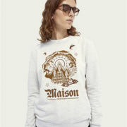 欧洲一线流行潮牌！Scotch & Soda 女士印花圆领卫衣 159917 到手￥239.45