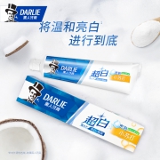 亿万小苏打，温和亮白，抵御牙渍：4支 黑人 超白茶倍健牙膏 500g