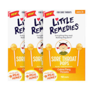 美国儿科医生推荐品牌 Little Remedies 儿童润喉止痛棒棒糖 10支*3盒