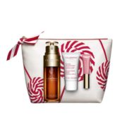CLARINS 娇韵诗 双萃焕活精华套装（黄金双萃精华50ml+晶莹美颜霜15ml+轻透莹亮润唇蜜#01 5ml+化妆包）
