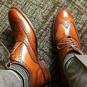 Cole Haan 可汗 William Wing II 男士布洛克烤花牛津鞋