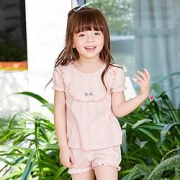 Deesha  笛莎 女童短袖短裤套装  90-120CM