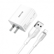 Senicc声丽 通用充电器数据线套装 2.4A
