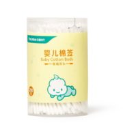 家庭常备！Purcotton 全棉时代 婴儿圆筒细纸棒棉签 200支*1筒