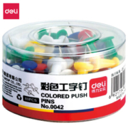 deli 得力 0042 彩色工字钉 80枚/筒