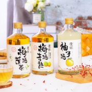 奈甜 日式青梅酒8度女士甜果酒 500mlx3瓶 赠果酒杯2个