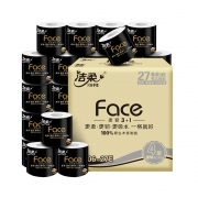 C&S 洁柔 Face系列 有芯卷纸 4层130g27卷 *2件