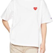 2021春夏款！Champion 冠军牌 2021春夏新款女式爱心LOGO刺绣宽松短袖T恤 到手223元
