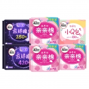 kotex 高洁丝 纯棉极薄日夜组合 60片