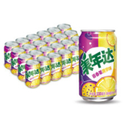 京东PLUS会员：美年达可乐 百香果菠萝味 低糖碳酸饮料 330ml*24听 *3件