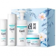 618预售：Curel 珂润 面部护理套装 洁面泡沫 150ml+水 150ml+乳 120ml+面霜 40g