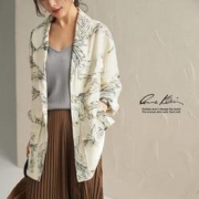 限尺码：ANNE KLEIN 安妮·克莱因 AAJ1201YEA 女士印花西装外套