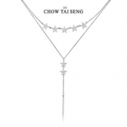 CHOW TAI SENG 周大生 S0PC0069-6 女士S925项链 129元（包邮，需用券）