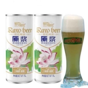 PLUS会员：钻石荷花 原浆浑浊型啤酒 11° 1L*2罐
