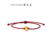 周大生 黄金珐琅转运珠手绳