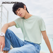 冰丝触感！JACK JONES 杰克琼斯 220101546 男女同款T恤