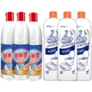 强力去污！Mr Muscle 威猛先生 洁厕液 480g*3瓶 送加强型500g*3瓶+刷子 17.9元包邮（需用券）