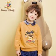 柔软亲肤！CLASSIC TEDDY 精典泰迪 儿童长袖翻领卫衣 39.9元（需用券）