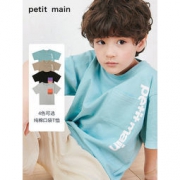 petit main 新款纯棉圆领套头短袖T恤