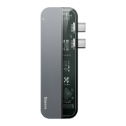 BASEUS 倍思 透明系列 双口Type-C拓展坞（雷电3、Type-C、HDMI、USB3.0*2）