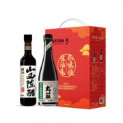 礼盒装！丸莊 丸庄 梁汾 黑豆本酿造酱油 550g+山西陈醋2年450ml