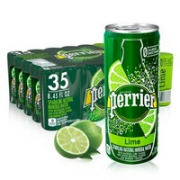 perrier 巴黎水 青柠味气泡水 250ml*35罐