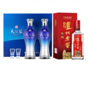 618预售：洋河(YangHe) 蓝色经典 天之蓝 52度 480ml*2 + 泸州老窖 特曲 52度 500ml