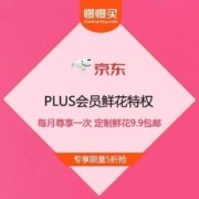促销活动：京东PLUS会员鲜花特权 每月尊享一次 定制鲜花9.9包邮
