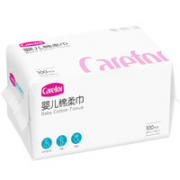 亲子会员专享价！Carefor 爱护 婴儿棉柔巾 100抽 1.9元