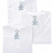 prime会员！POLO Ralph Lauren 拉夫劳伦 男士纯棉V领短袖T恤 3件装  直邮含税到手￥248.84