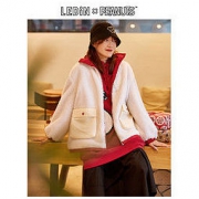 LEDIN 乐町 C3BBB1102 女士羔羊毛外套