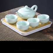 澜扬 陶瓷茶具套装 茶壶*1+茶杯*4+茶盘*1
