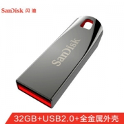 SanDisk 闪迪 酷晶 CZ71 USB2.0 U盘 32GB 银色