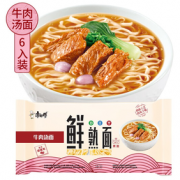 康师傅 鲜熟面牛肉汤面 6入装