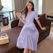 麻萱 女士修身显瘦连衣裙