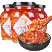 坛坛乡 拌饭剁辣椒  豉香朝天椒280g*3瓶