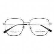 Coastal Vision 镜宴 光学近视眼镜 钛+金属-全框-4010SV-银色 镜框+A4 1.60依视路非球面镜片(现货)