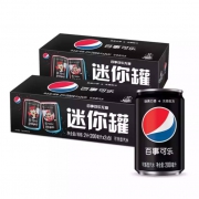 百事可乐 无糖 Pepsi  碳酸饮料 迪士尼联名 200ml*10罐*2 整箱
