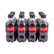 限地区：可口可乐 Coca-Cola 零度 Zero 无糖零卡 碳酸饮料 300ml*12瓶*2件