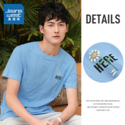 基础圆领！JEANSWEST 真维斯 173TB020 男士纯棉T恤