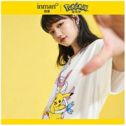 INMAN 茵曼 × pokemon 联名款 女士印花T恤 1812334