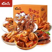 聚划算百亿补贴：KINGWUU 精武 全荤鸭脖零食大礼包 518g
