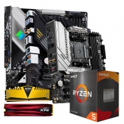 618预售：AMD 锐龙5 5600X 盒装处理器+B550 plus重炮手+XGP DDR4 3200 8g 套装