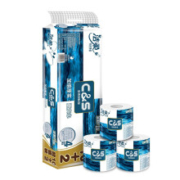 洁柔  蓝面子 柔韧 卷纸4层140g *12卷