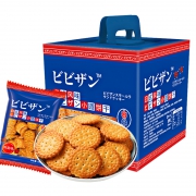 比比赞  日式小圆饼干  箱装1斤  约12小包