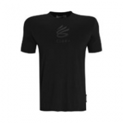 1日0点！UNDER ARMOUR 安德玛 Curry Logo系列 1357001-001 男子运动T恤