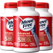 美国产 维骨力MoveFree 红盒软骨素 170粒*3瓶 关节疼首选