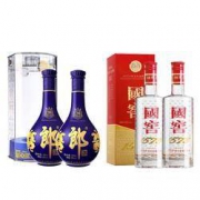 618预售：LUZHOULAOJIAO 泸州老窖 青花郎 53度 酱香型白酒 500ml*2+国窖1573 52度 浓香型白酒 500ML*2
