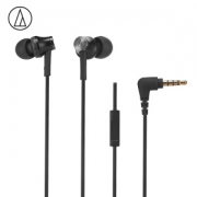 audio-technica 铁三角 ATH-CK350iS 通话版 入耳式有线耳机 黑色