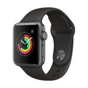Apple 苹果 Watch Series 3 智能手表 38mm GPS版 深空灰色铝金属表壳 黑色运动型表带（GPS）
